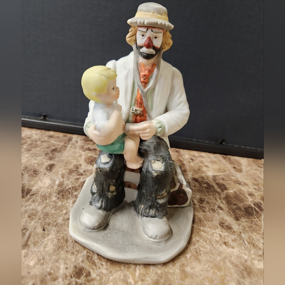 Clown and Child Figurine